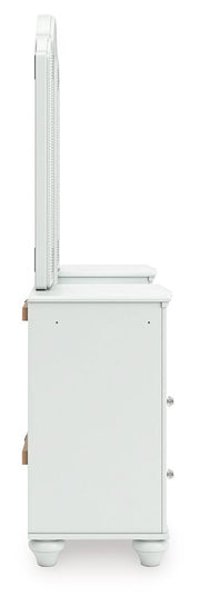Kozlani - Vanity With Mirror - White - R&R Furniture Gallery (Fountain Valley, CA)