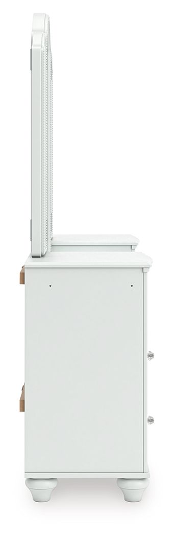 Kozlani - Vanity With Mirror - White - R&R Furniture Gallery (Fountain Valley, CA)