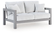 Hurley Park - Loveseat With Cushion - Gray - R&R Furniture Gallery (Fountain Valley, CA)