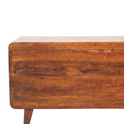 Curved Blanket Box - Chestnut - R&R Furniture Gallery (Fountain Valley, CA)