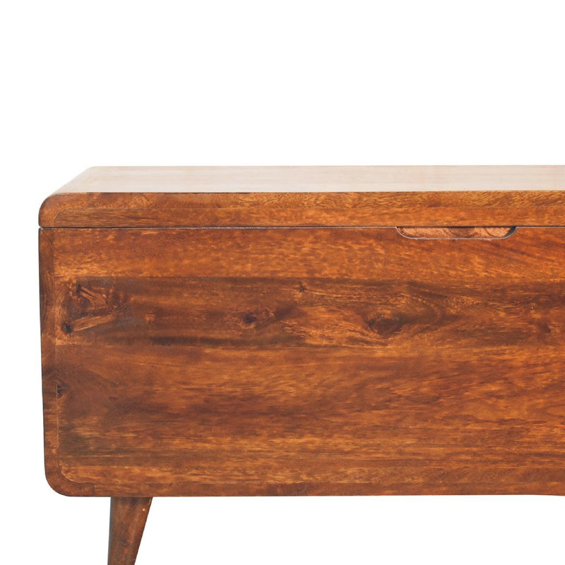 Curved Blanket Box - Chestnut - R&R Furniture Gallery (Fountain Valley, CA)