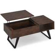 Lowry - Lift Top Coffee Table - Distressed Charcoal Brown - R&R Furniture Gallery (Fountain Valley, CA)