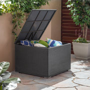 Santa Rosa storage table by Noble House featuring a sleek design with spacious storage and a wooden finish.