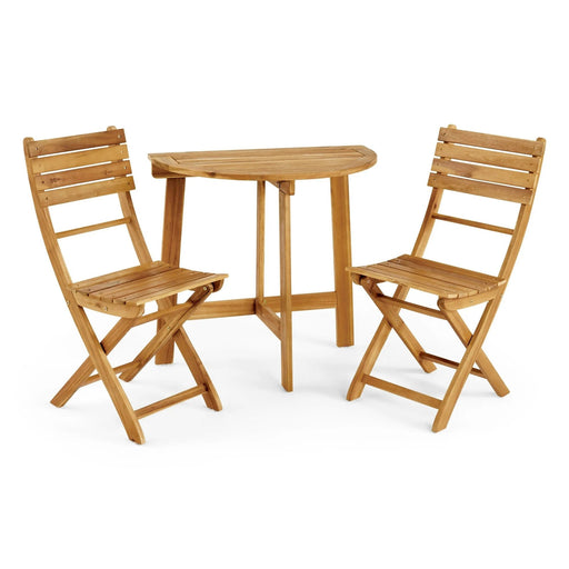 Outdoor 3 Piece Half Round Folding Bistro Set - R&R Furniture Gallery (Fountain Valley, CA)