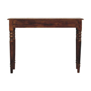 Artisan Furniture turned legs drawer console table with sleek design and wooden finish, ideal for entryways or living rooms.
