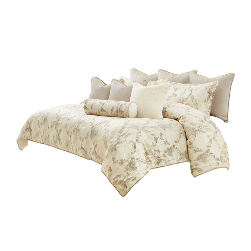 Glennridge - 10-Piece King Comforter Set - Frost - R&R Furniture Gallery (Fountain Valley, CA)