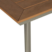 Outdoor Dining Table With Eucalyptus Wood Topped - Silver - R&R Furniture Gallery (Fountain Valley, CA)
