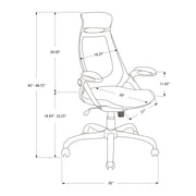 Office Chair, Adjustable Height, Swivel, Ergonomic, Armrests, Contemporary & Modern - R&R Furniture Gallery (Fountain Valley, CA)