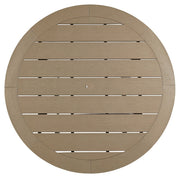 Fairen Trail - Round Bar Table w/Umb OPT - Black / Driftwood - R&R Furniture Gallery (Fountain Valley, CA)