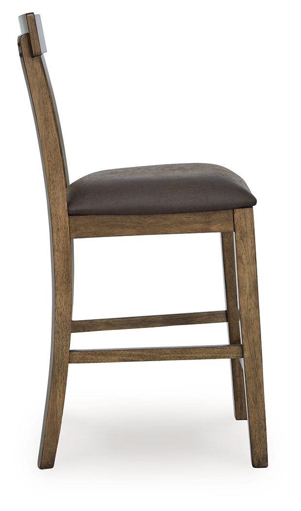 Urbinforte - Upholstered Barstool (Set of 2) - Light Brown - R&R Furniture Gallery (Fountain Valley, CA)