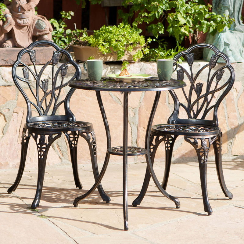 Nassau - Cast 3 Piece Bistro Set - R&R Furniture Gallery (Fountain Valley, CA)