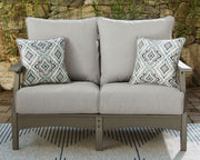Visola - Loveseat w/Cushion - Gray - R&R Furniture Gallery (Fountain Valley, CA)