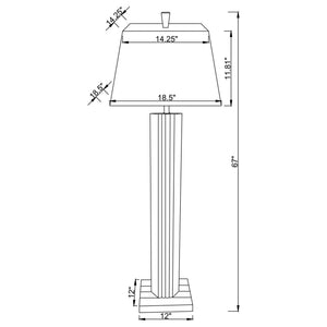 Echolls - Lamp With Scalloped Accents And Mirror Detail