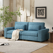 Modern Fabric Sofa With Cushions, Sleek Arm Design - R&R Furniture Gallery (Fountain Valley, CA)