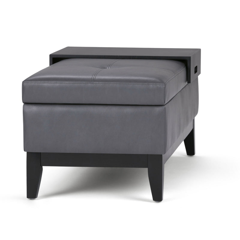 Oregon - Contemporary Storage Ottoman Bench With Tray - R&R Furniture Gallery (Fountain Valley, CA)