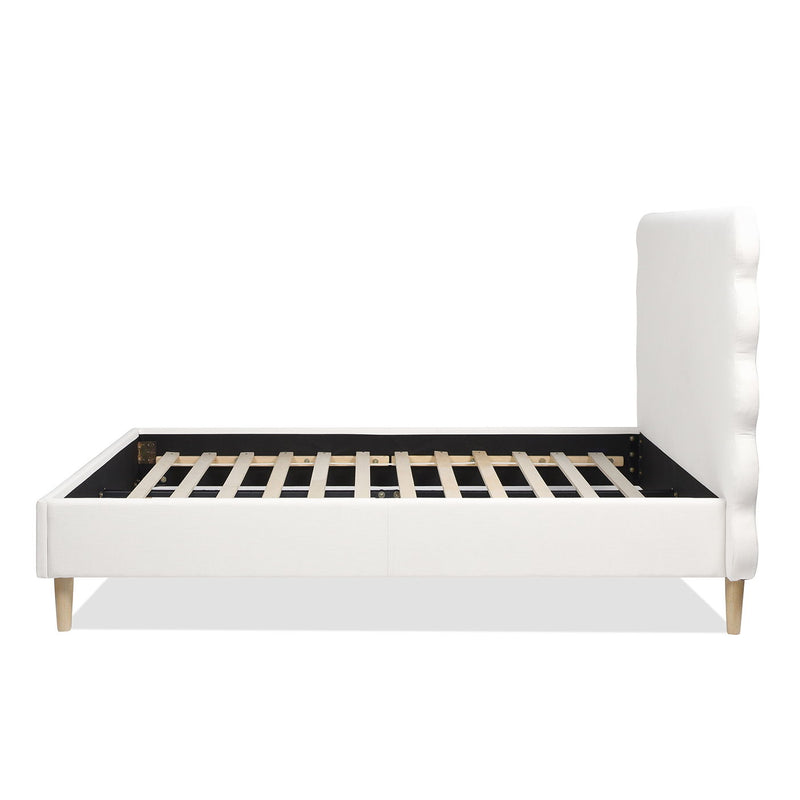 Stockholm - Modern Wavy Headboard Platform Bed - R&R Furniture Gallery (Fountain Valley, CA)
