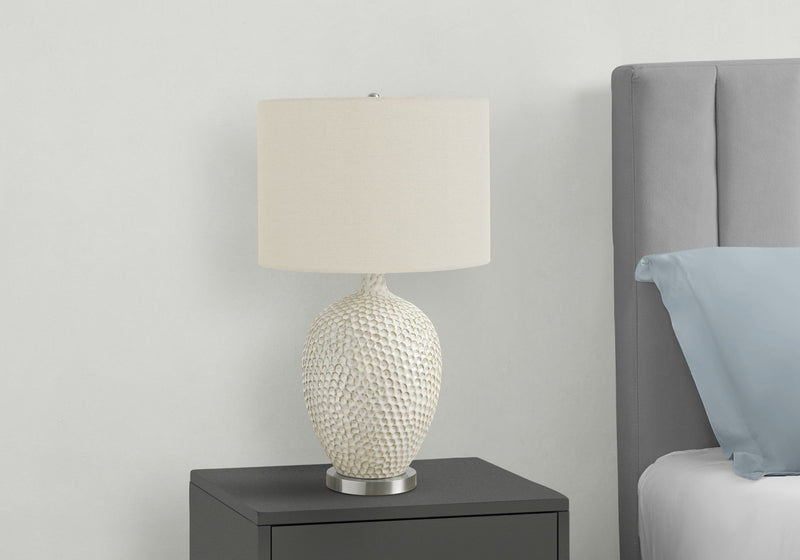 Lighting, Table Lamp, Ceramic, Contemporary - Cream - R&R Furniture Gallery (Fountain Valley, CA)