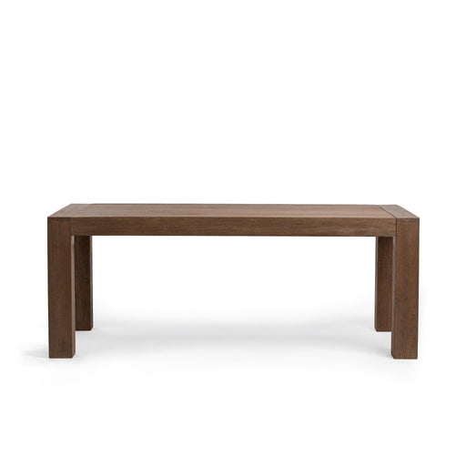 Classic Home Glendale dining table in toasted chestnut wood, showing a spacious rectangular surface with sturdy legs.