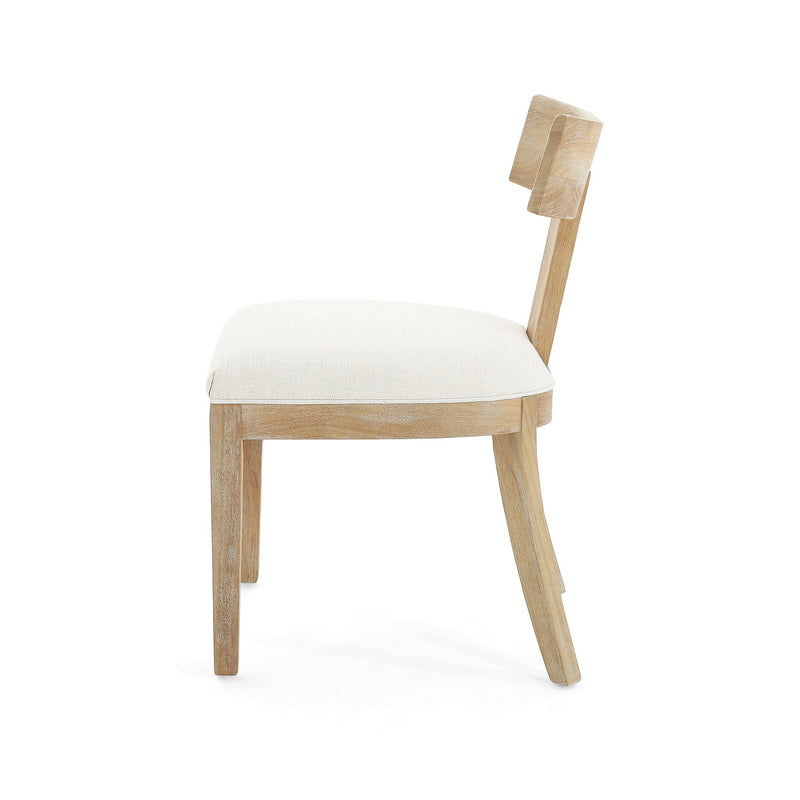 Contemporary Fabric Upholstered Side Dining Chairs Set With Curved Back - R&R Furniture Gallery (Fountain Valley, CA)