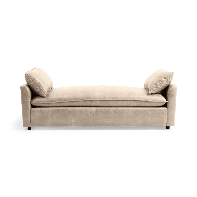 Classic Home Caplan backless sofa daybed with plush cushioning and modern design, ideal for lounge or guest room decor.