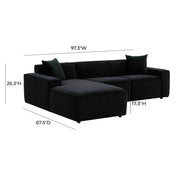 Olafur - Velvet Sectional - R&R Furniture Gallery (Fountain Valley, CA)