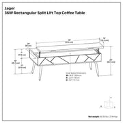 Jager - Lift Top Coffee Table Handcrafted - R&R Furniture Gallery (Fountain Valley, CA)