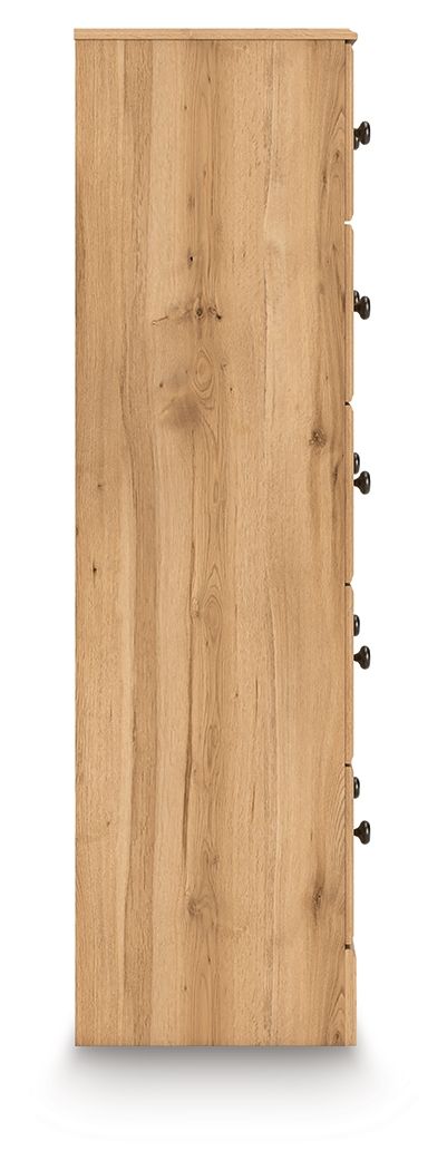 Aleaport - Five Drawer Chest - Warm Brown - R&R Furniture Gallery (Fountain Valley, CA)