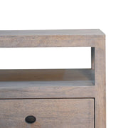 2 Drawer Open Bedside Table - Gray Ash - R&R Furniture Gallery (Fountain Valley, CA)