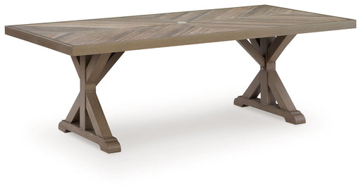 Laguna Heights - Rectangular Dining Table With Umbrella Option - Beige - R&R Furniture Gallery (Fountain Valley, CA)