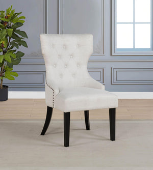 Baney Fabric Upholstered Dining Side Chair Beige and Black