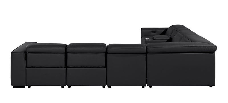 1224 - 7-Piece L-Shaped Sectional Sofa In With 4 Power Recliners & Power Headrests