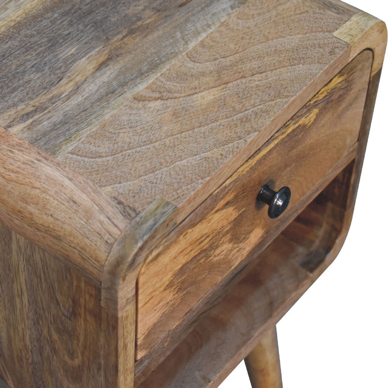 Mini Chestnut Curve Lower Bedside Nifhtstand - R&R Furniture Gallery (Fountain Valley, CA)