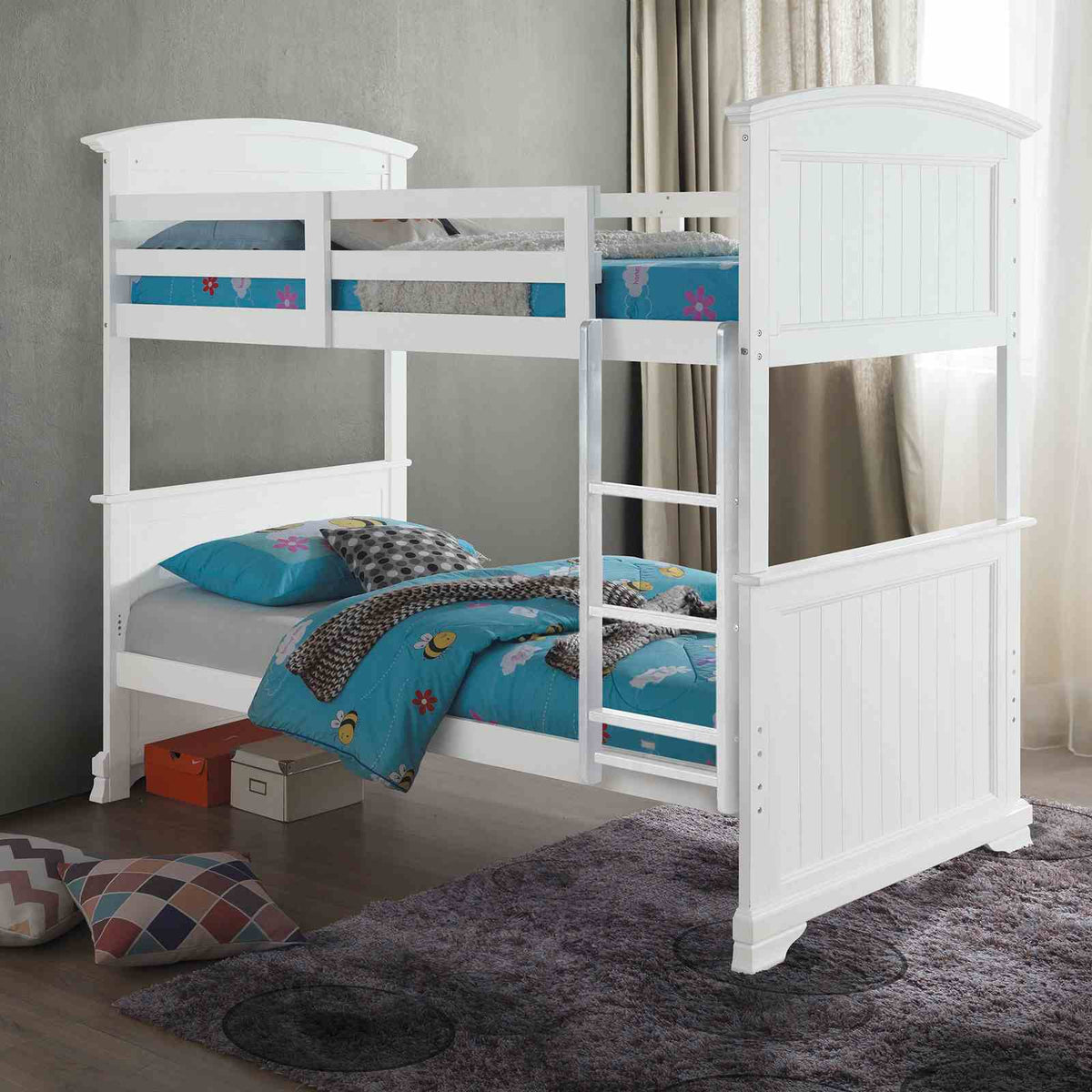 Albano - Twin/Twin Bunk Bed, White