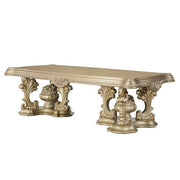 Seville - Dining Table With Pedestal Base - Gold - R&R Furniture Gallery (Fountain Valley, CA)