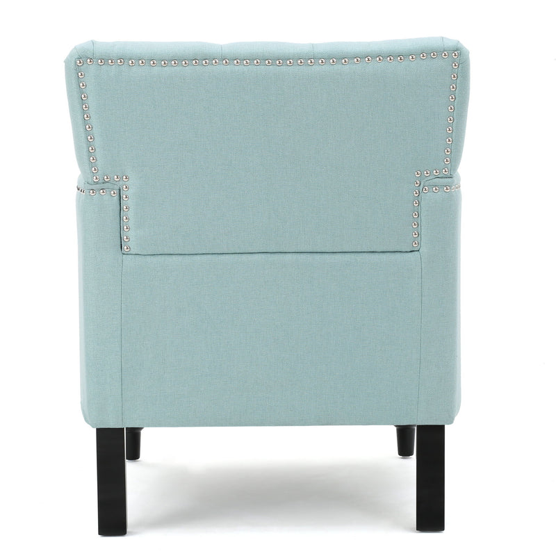 Harrison - Tufted Club Chair With Button Tufted Back And Birch Wood Legs - R&R Furniture Gallery (Fountain Valley, CA)