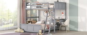 Full Over Full Bunk Bed With Desk - R&R Furniture Gallery (Fountain Valley, CA)