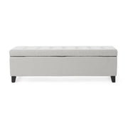Upholstered Storage Ottoman Bench, Foot Rest For Bedroom - R&R Furniture Gallery (Fountain Valley, CA)