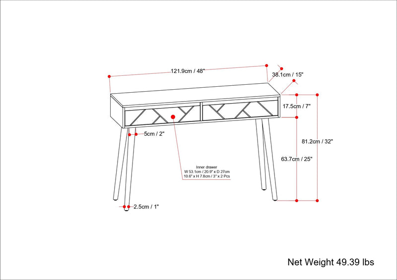 Jager - Console Table - Natural - R&R Furniture Gallery (Fountain Valley, CA)