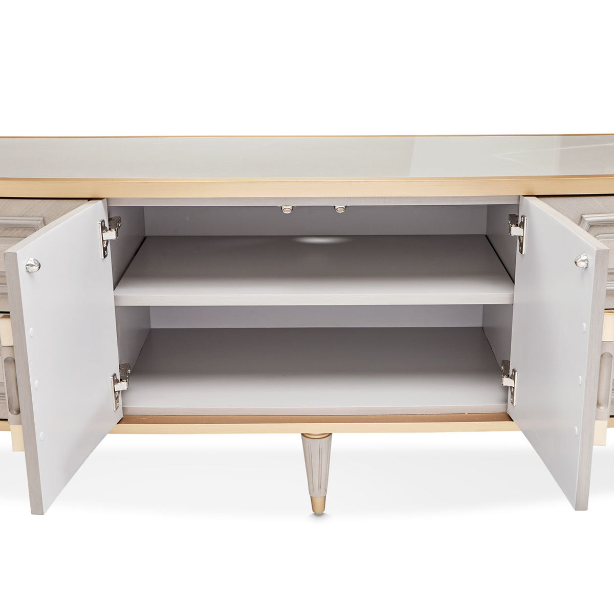 St. Charles - Media Cabinet - Dove Gray - R&R Furniture Gallery (Fountain Valley, CA)