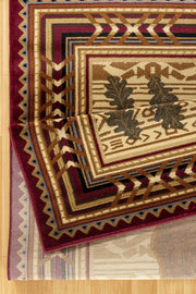 Nature's Nest - 5'3" X 7'3" Lodge Area Rug - Multi, Red - R&R Furniture Gallery (Fountain Valley, CA)