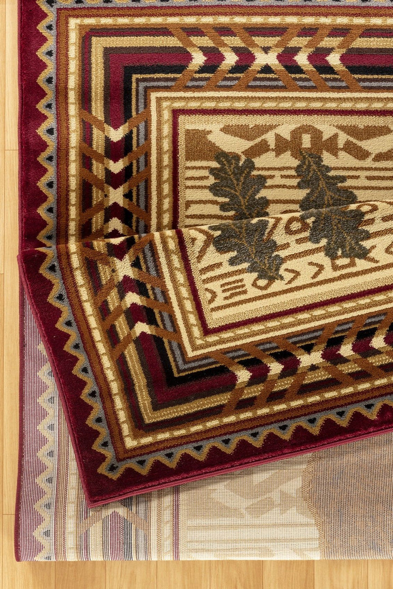 Nature's Nest - 5'3" X 7'3" Lodge Area Rug - Multi, Red - R&R Furniture Gallery (Fountain Valley, CA)