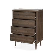 Farhart - Mid Century Modern 4 Drawer Dresser - Walnut - R&R Furniture Gallery (Fountain Valley, CA)