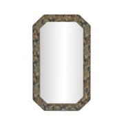 Watercolor print wall mirror by TOV Furniture featuring a 35x59-inch jewel-toned watercolored frame design.