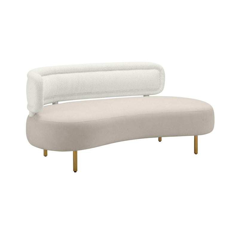 Tischa - Boucle Velvet Sofa - R&R Furniture Gallery (Fountain Valley, CA)
