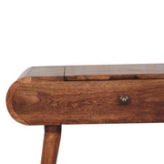 Mini Dressing Table With Foldable Mirror - Caramel - R&R Furniture Gallery (Fountain Valley, CA)