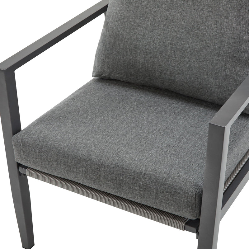 Modern Lounge Chair With Rope Accents And Cushions - R&R Furniture Gallery (Fountain Valley, CA)