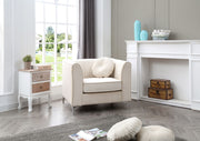 Contemporary sloped armchair by Glory Furniture featuring plush upholstery and sleek design for modern living rooms.