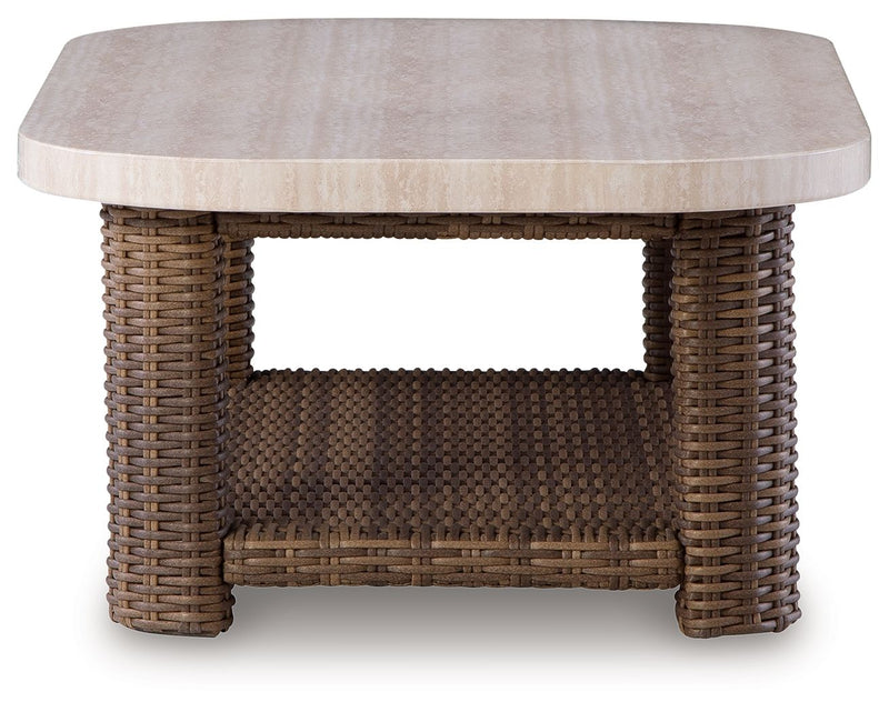 Dolan Creek - Rectangular Cocktail Table - Beige / Brown - R&R Furniture Gallery (Fountain Valley, CA)