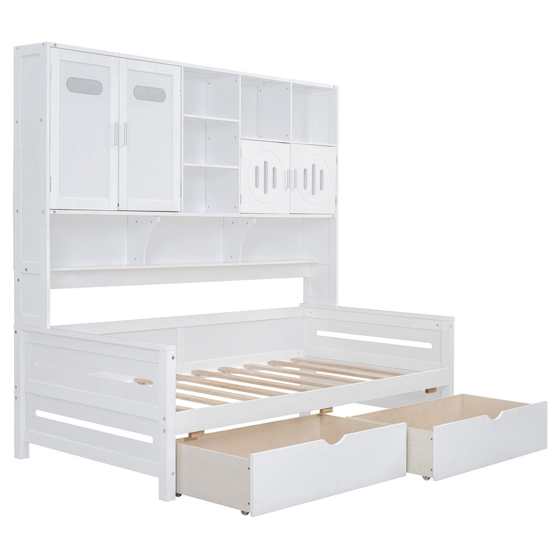 Daybed With All-In-One Cabinet And Shelf - R&R Furniture Gallery (Fountain Valley, CA)
