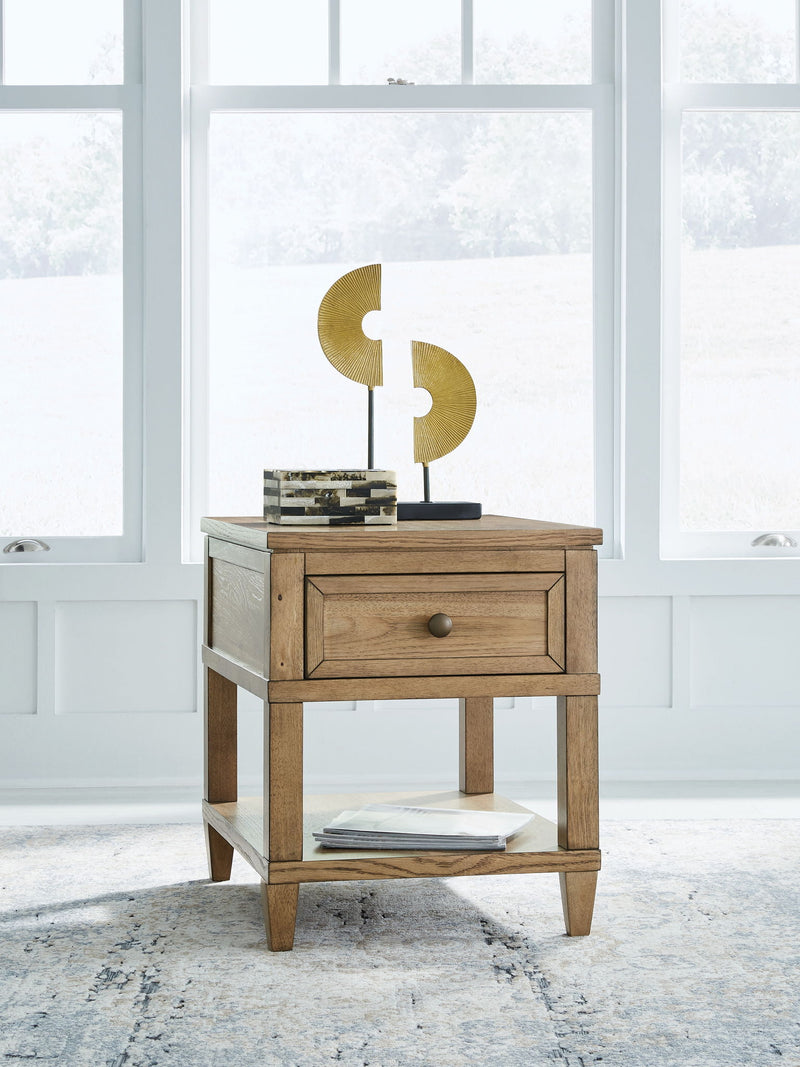 Sharlance - Rectangular End Table - Light Brown - R&R Furniture Gallery (Fountain Valley, CA)